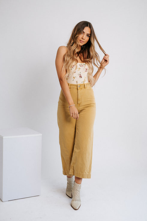 Maisie Floral Bodysuit- Cream