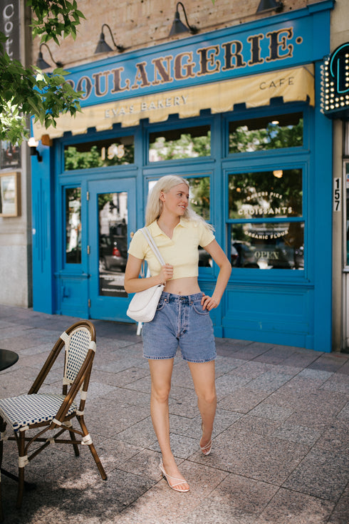 Lemon Drop Ribbed Top