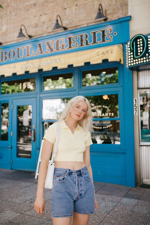 Lemon Drop Ribbed Top