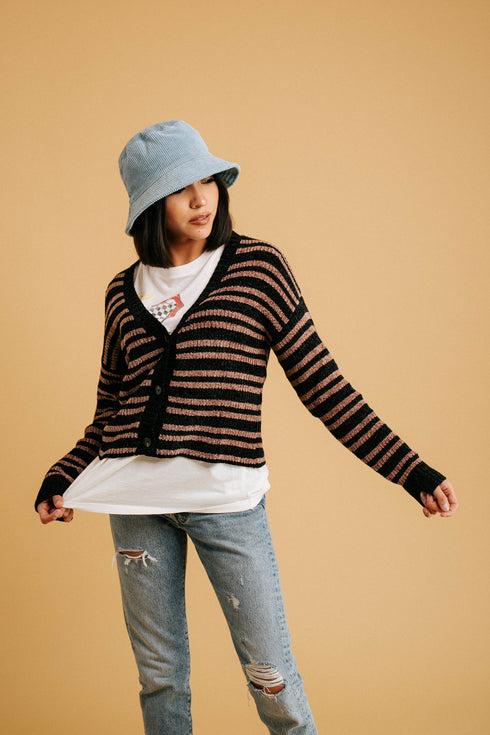 Delaney Striped Cardi