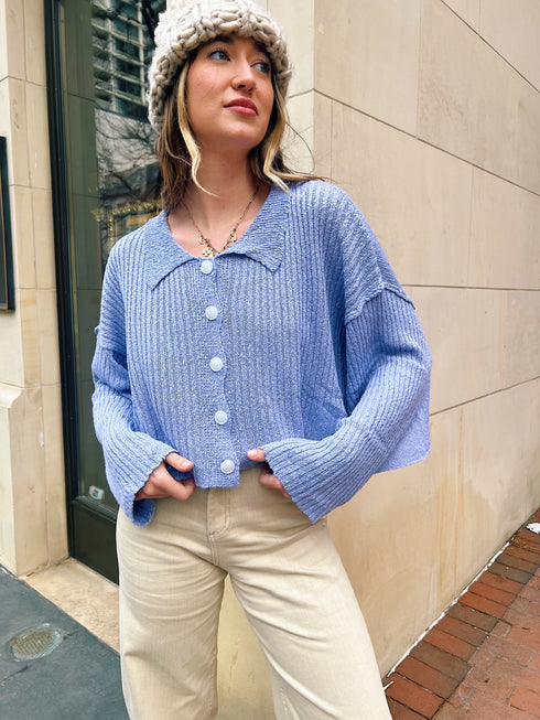 Lazy Love Top// Blue