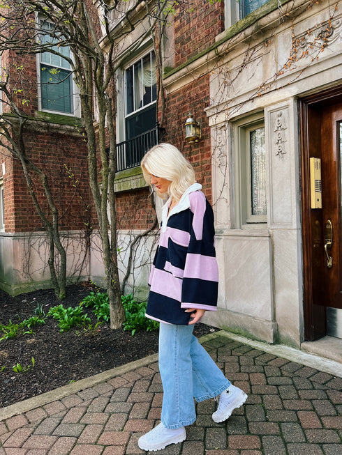 Good Karma Striped Pullover