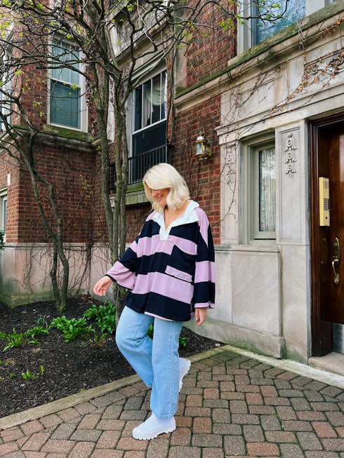 Good Karma Striped Pullover