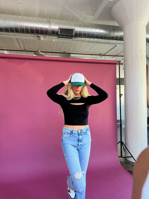 Style File Ribbed Top // Black