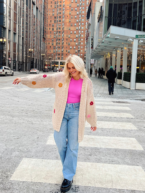 Buy Her Flowers Cardigan // Cream