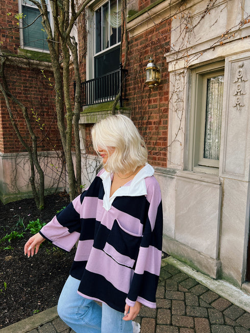 Good Karma Striped Pullover