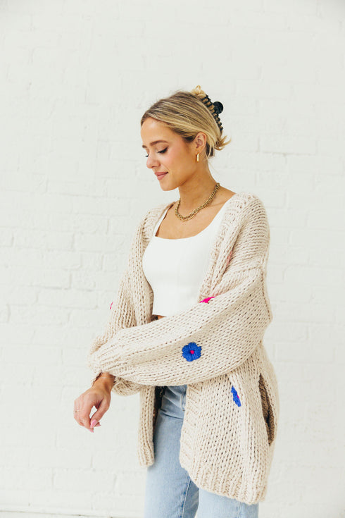 Buy Her Flowers Cardigan // Cream