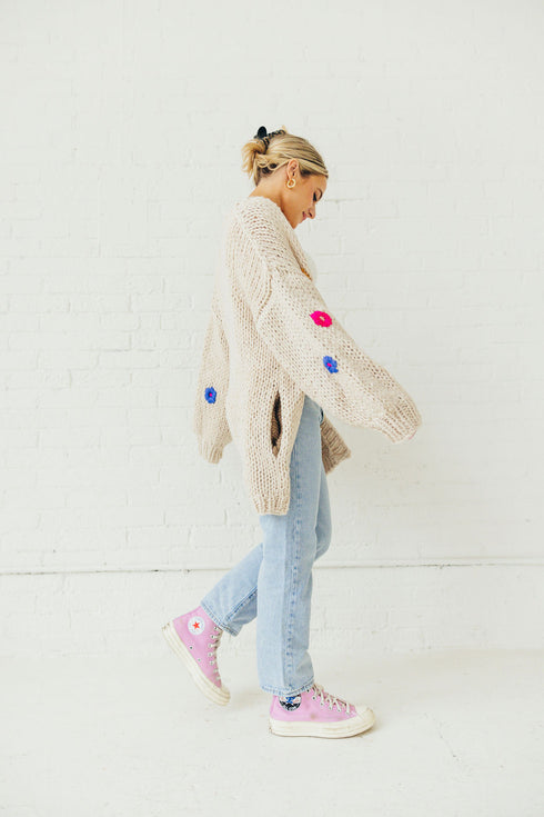 Buy Her Flowers Cardigan // Cream