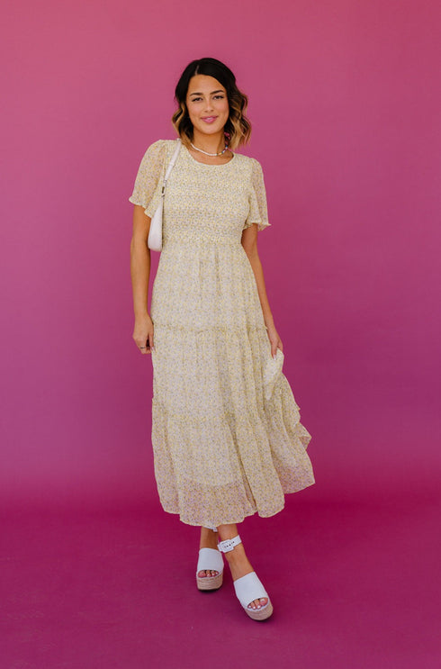 Secret Garden Floral Midi Dress