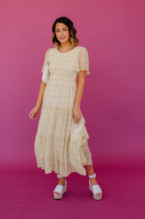 Secret Garden Floral Midi Dress