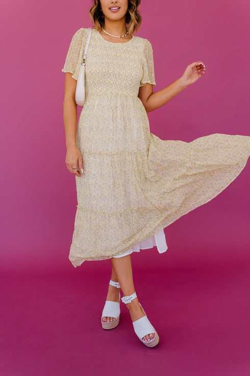 Secret Garden Floral Midi Dress