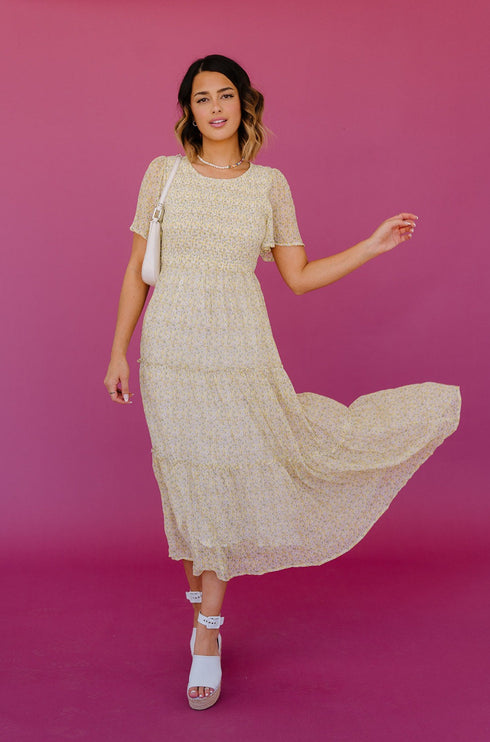 Secret Garden Floral Midi Dress