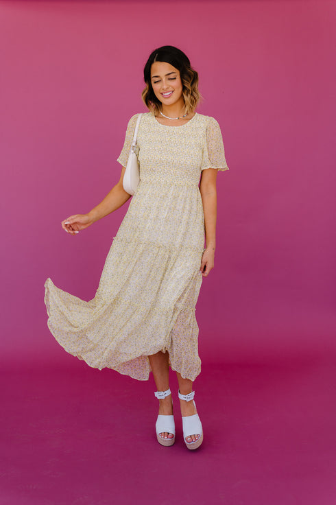 Secret Garden Floral Midi Dress