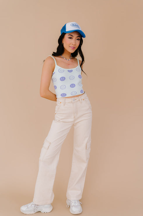 Good Days Smiley Tank // Mint