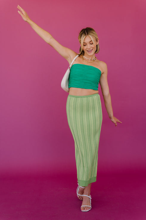 Summer Fling Knit Skirt// Kiwi