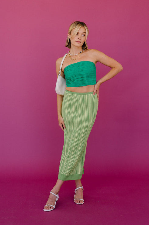 Summer Fling Knit Skirt// Kiwi