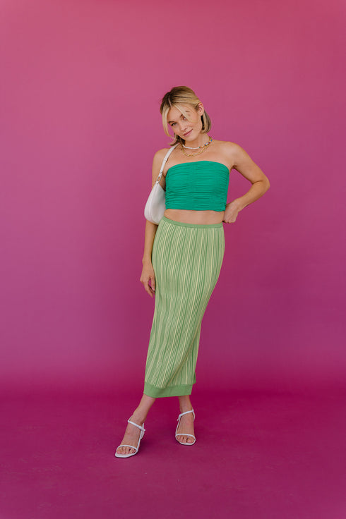 Summer Fling Knit Skirt// Kiwi