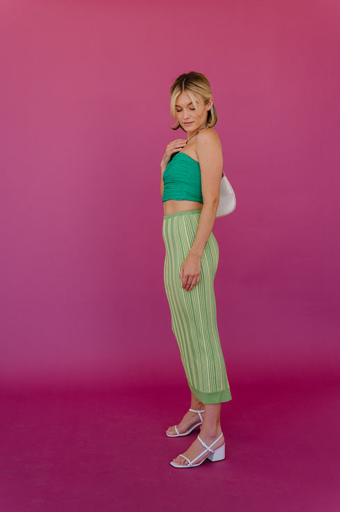 Summer Fling Knit Skirt// Kiwi