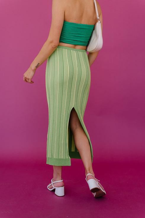 Summer Fling Knit Skirt// Kiwi
