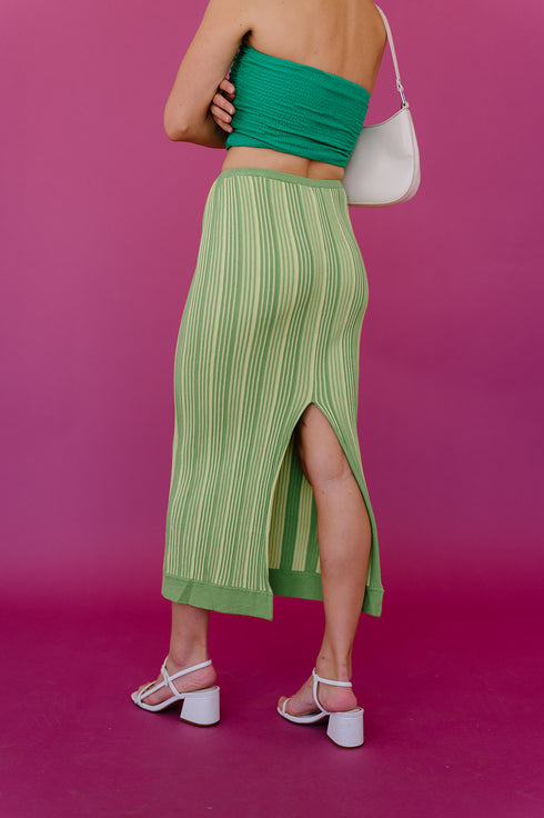 Summer Fling Knit Skirt// Kiwi
