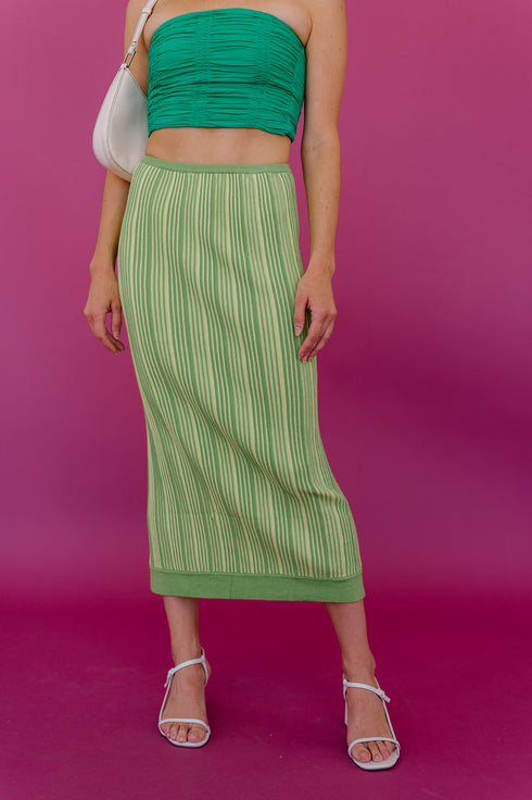 Summer Fling Knit Skirt// Kiwi