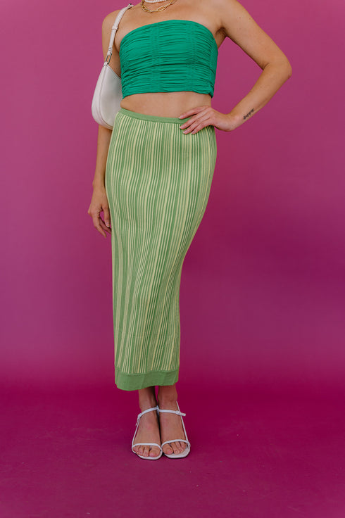 Summer Fling Knit Skirt// Kiwi