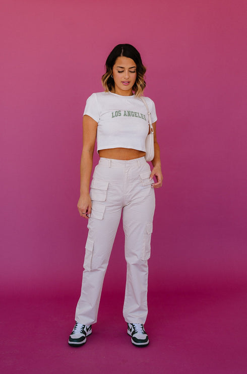 Cool Girls Club Cargo Pant // Cream *SELL OUT RISK*