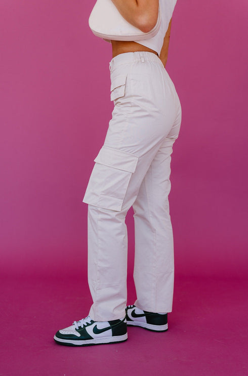 Cool Girls Club Cargo Pant // Cream *SELL OUT RISK*