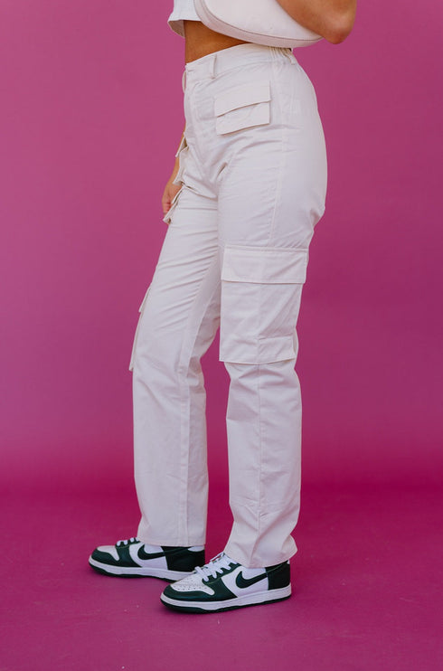 Cool Girls Club Cargo Pant // Cream *SELL OUT RISK*