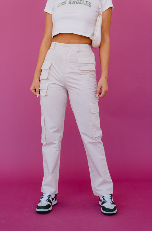 Cool Girls Club Cargo Pant // Cream *SELL OUT RISK*