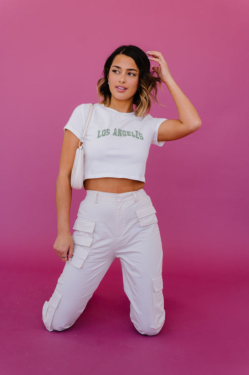 Cool Girls Club Cargo Pant // Cream *SELL OUT RISK*