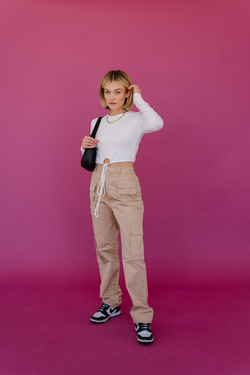 Cool Girls Club Cargo Pant // Tan