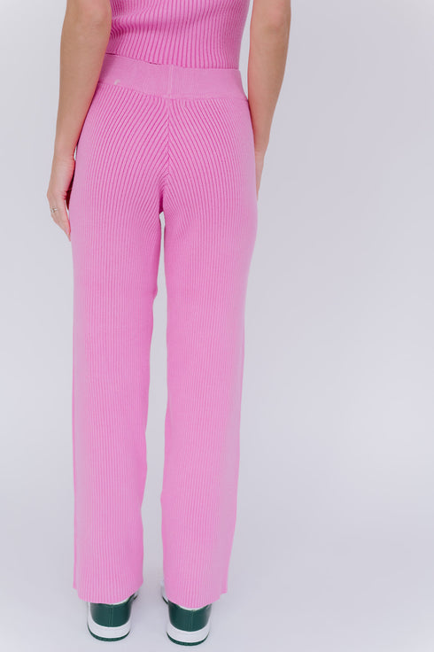 Flower Market Ribbed Pant // Pink