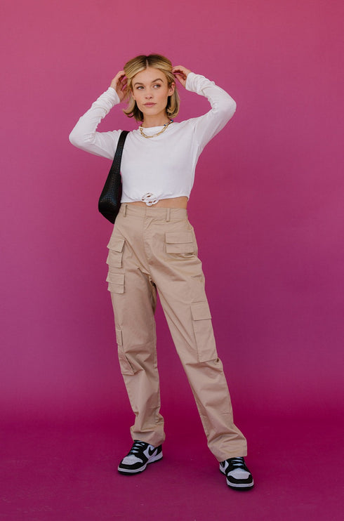 Cool Girls Club Cargo Pant // Tan