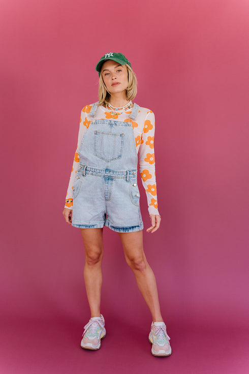 Hello Summer Denim Shortall