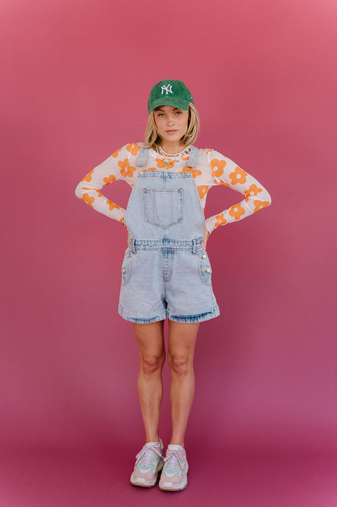 Hello Summer Denim Shortall