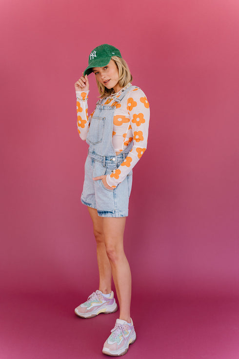 Hello Summer Denim Shortall