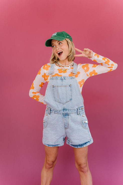 Hello Summer Denim Shortall