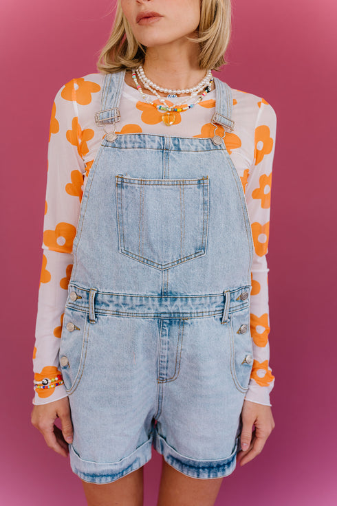 Hello Summer Denim Shortall