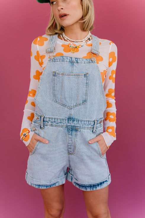 Hello Summer Denim Shortall