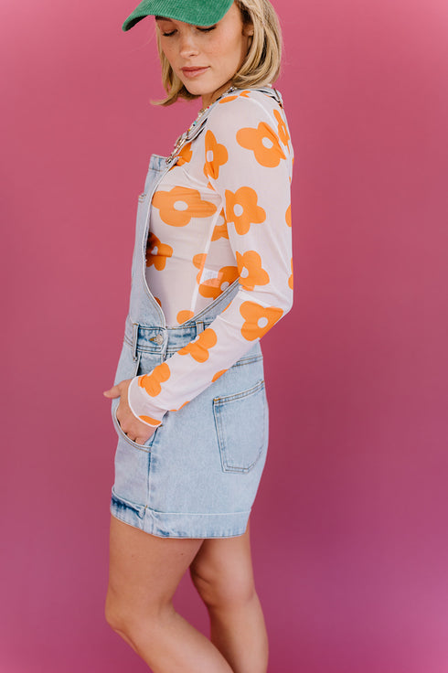 Hello Summer Denim Shortall