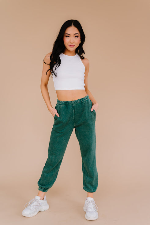 Vibe Check Washed Pant// Teal