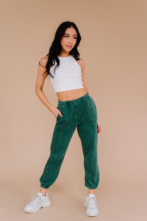 Vibe Check Washed Pant// Teal