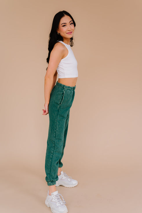 Vibe Check Washed Pant// Teal