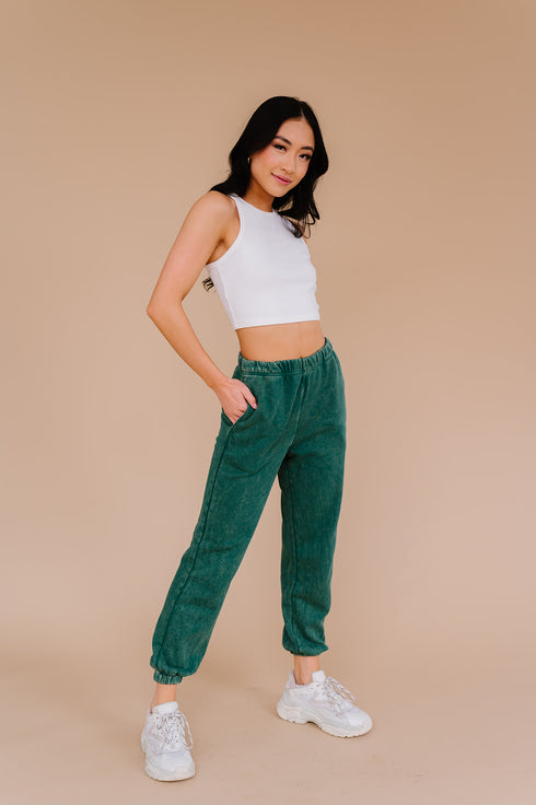 Vibe Check Washed Pant// Teal