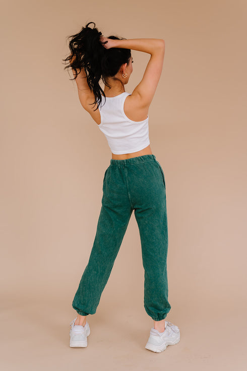Vibe Check Washed Pant// Teal
