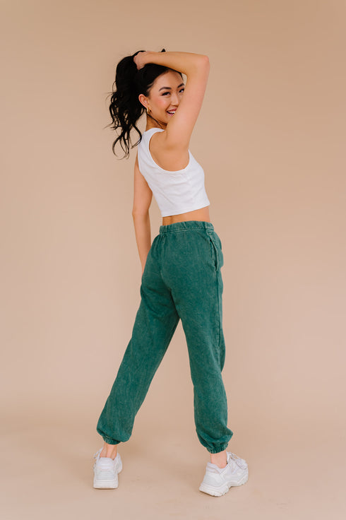 Vibe Check Washed Pant// Teal