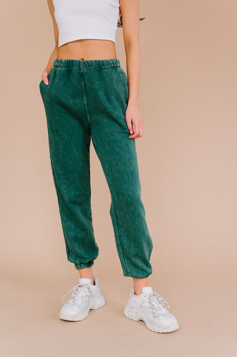Vibe Check Washed Pant// Teal