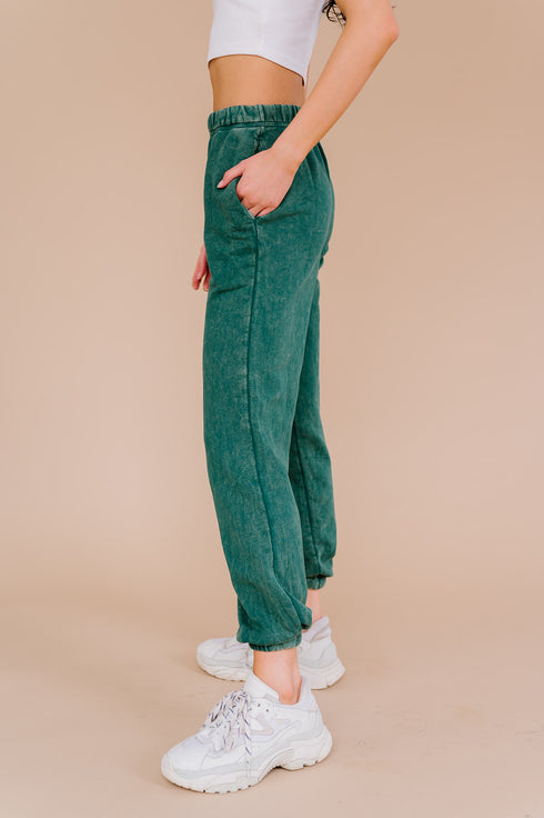 Vibe Check Washed Pant// Teal