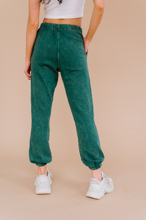 Vibe Check Washed Pant// Teal